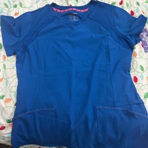 Blue, Burgundy and Teal Scrub Tops- 3 tops!